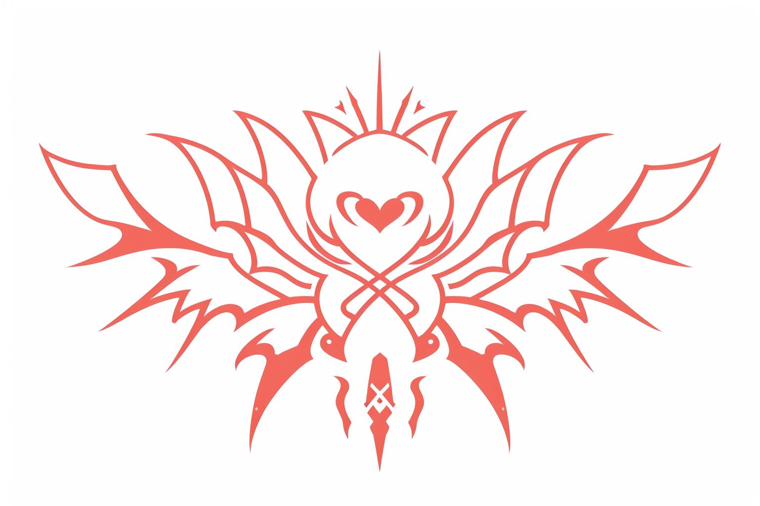(no humans:1.2),red,yinwen,simple background,(magic array:1.2),(wings:1.3),wing,(silhouette),red heart,feather,<lora:Yinwen-000005:0.8>,