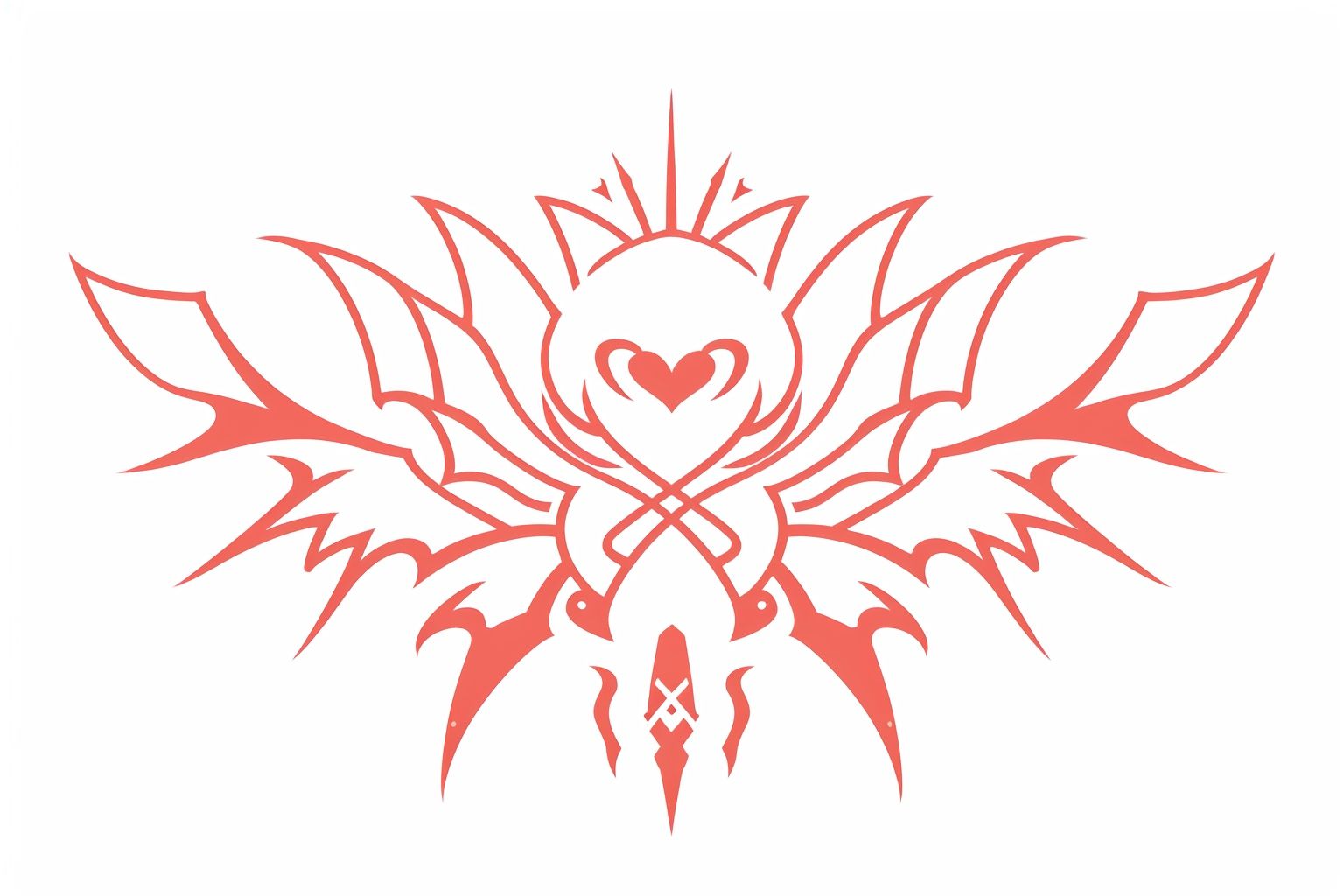 (no humans:1.2),red,yinwen,simple background,(magic array:1.2),(wings:1.3),wing,(silhouette),red heart,feather,<lora:Yinwen-000005:0.8>,