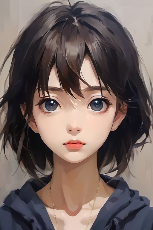portrait,  anime,  oil painting style on Tensor.Art