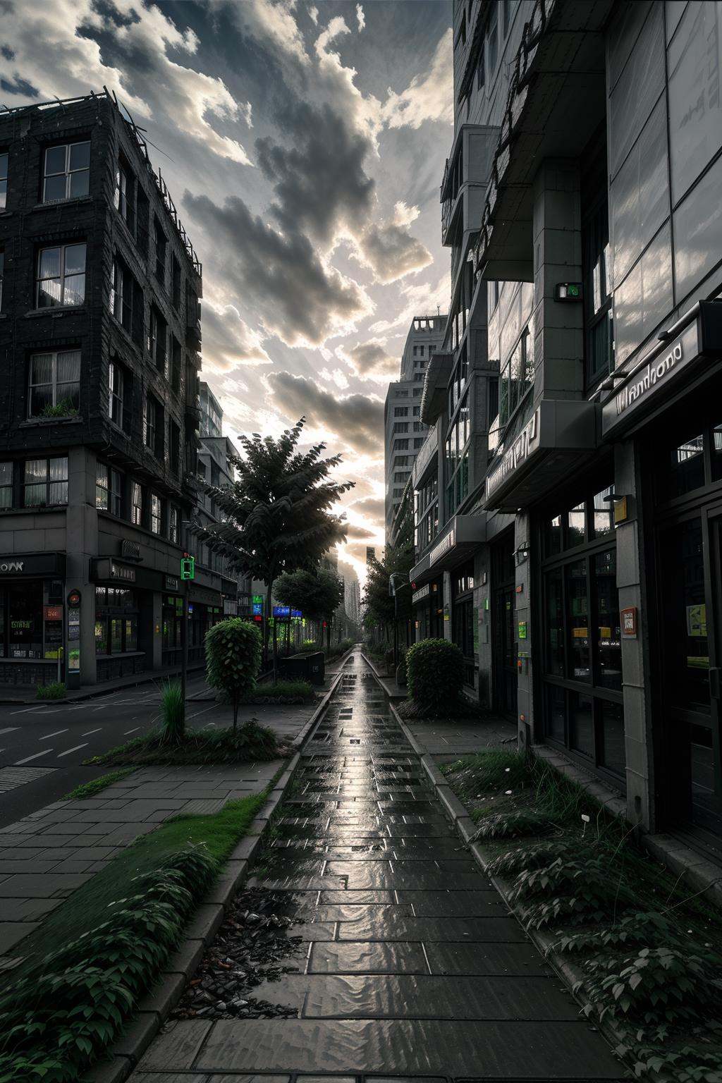 monochrome,  outdoors,  sky on Tensor.Art