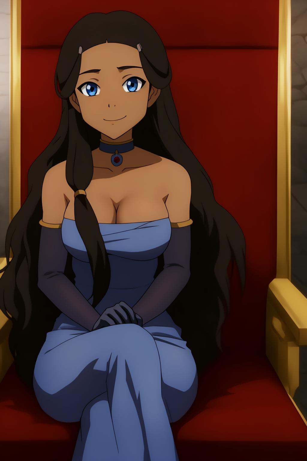 katara,  solo,  long_hair on Tensor.Art