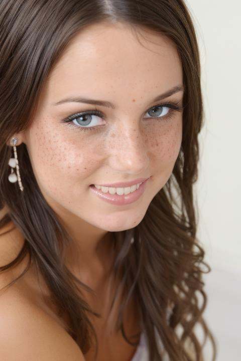 Portrait photo of foxy_di,  [small_freckles],  clothes on Tensor.Art