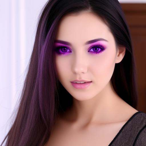 25yo woman,  clothes,  purpleeyeglow on Tensor.Art