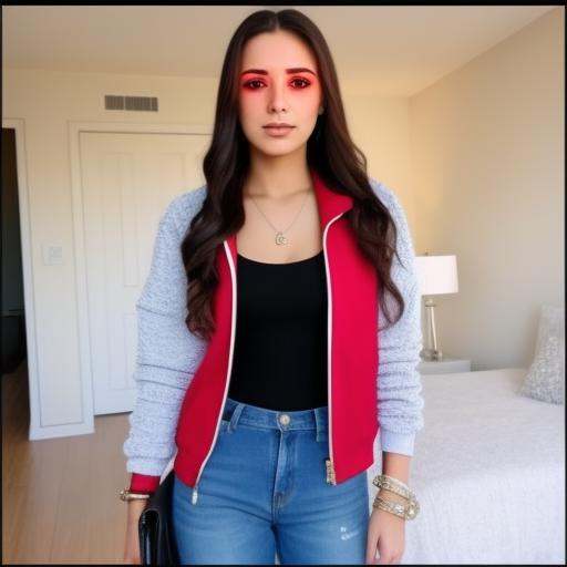 25yo woman,  clothes,  redeyeglow on Tensor.Art