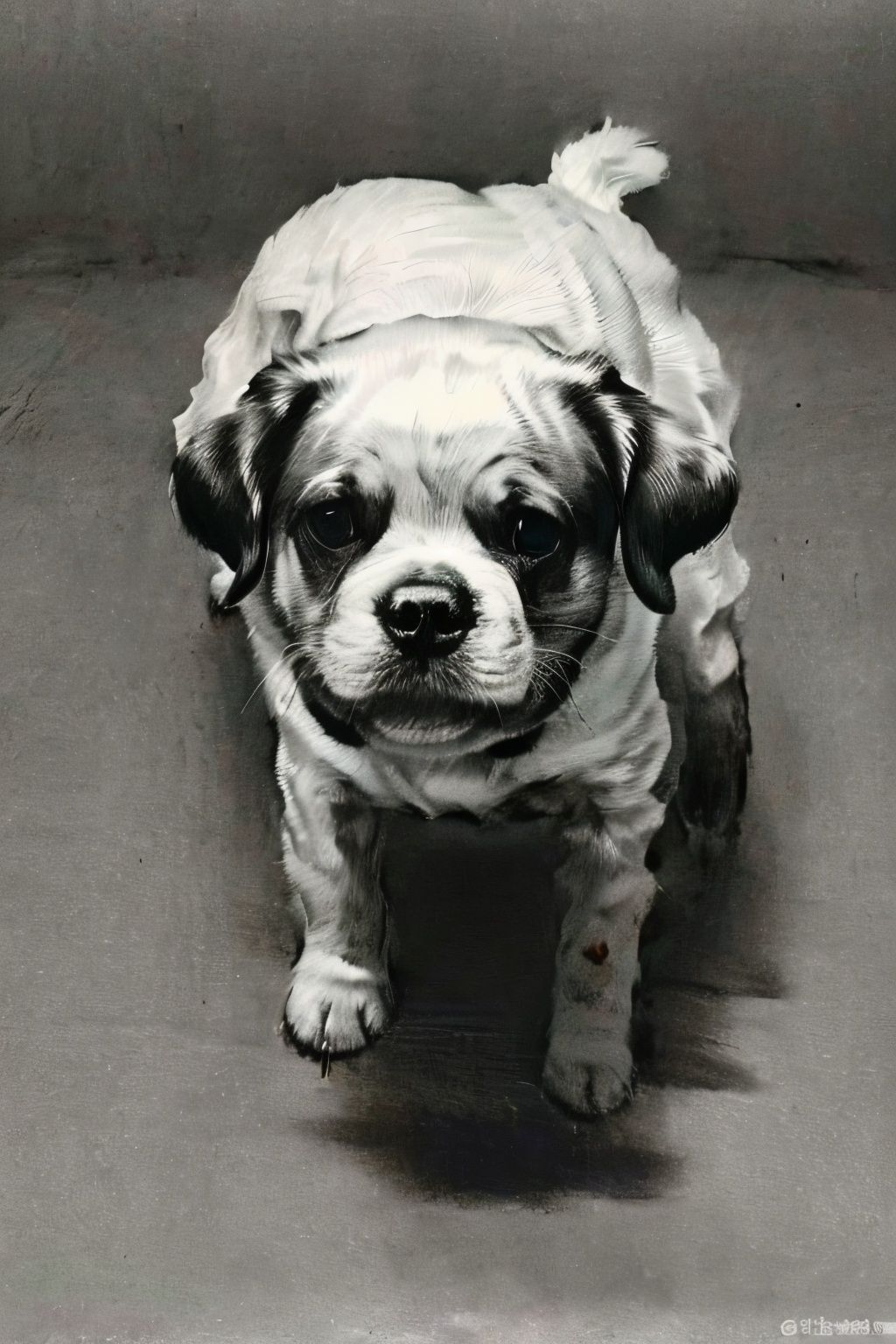 sketch,monochrome,traditional media,greyscale,dog,
,best quality,high resolution,unity 8k wallpaper,photo_\(medium\),,