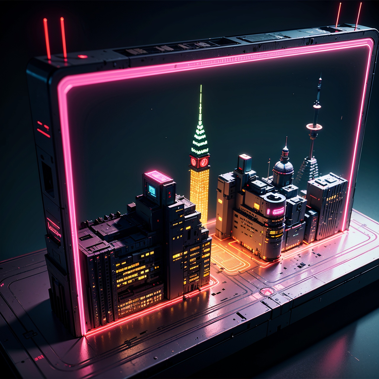 best quality,  3d,  cyberpunk city by Ai Art Vision on Tensor.Art
