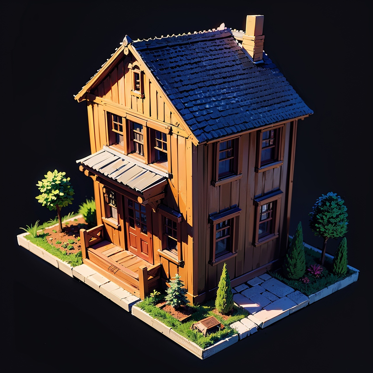 best quality,  small house ,  isometric view by Ai Art Vision on Tensor.Art