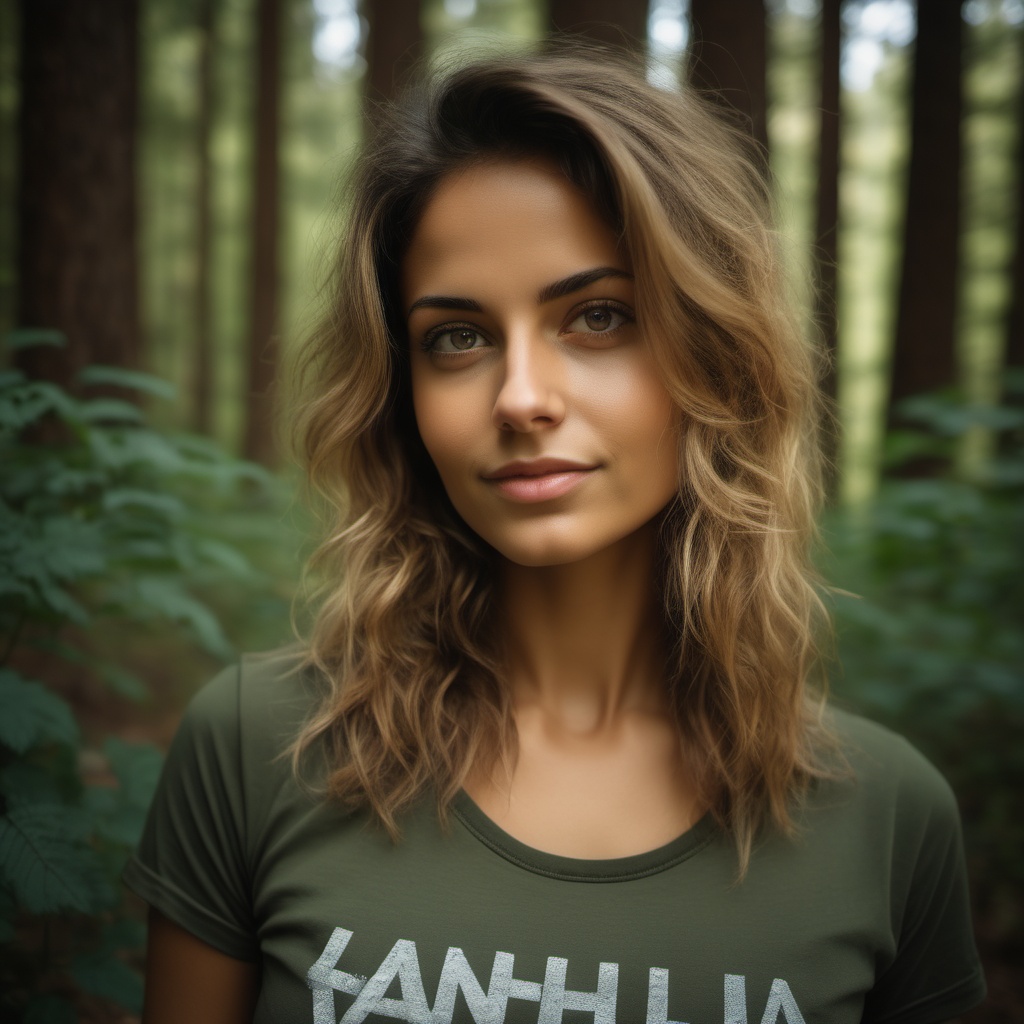 rebhanna,  close up portrait,  hot young woman in forest on Tensor.Art