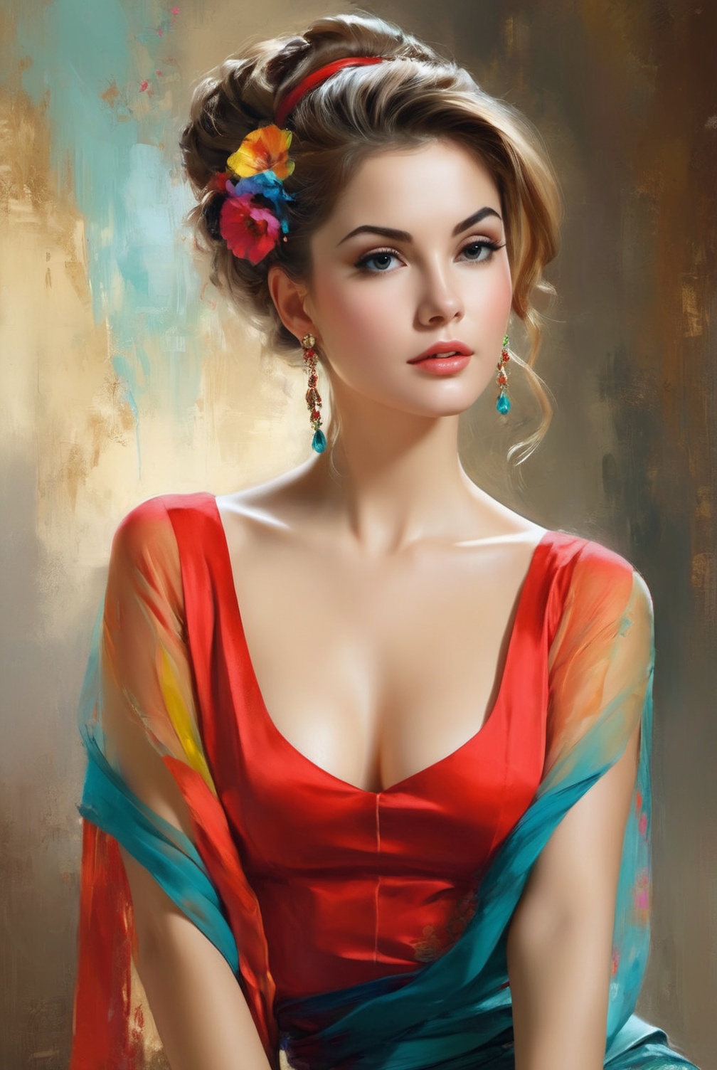 Portrait By Pino Daeni,  Vladimir Volegov,  Alberto Seveso on Tensor.Art
