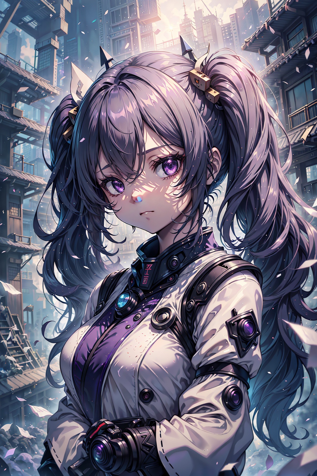 grey mechanical wings,  1girl,  solo on Tensor.Art