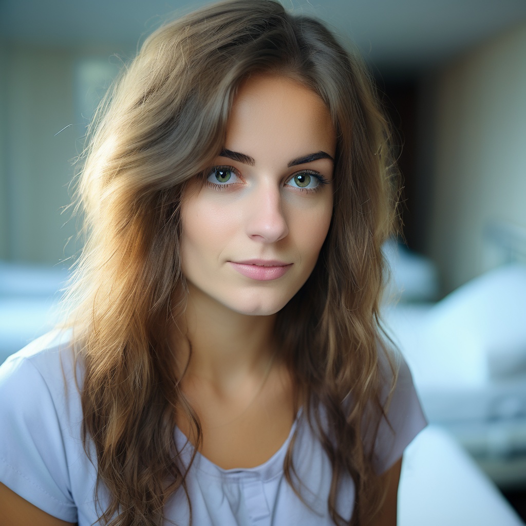 rebsonya,  close up portrait,  hot young woman in hospital on Tensor.Art
