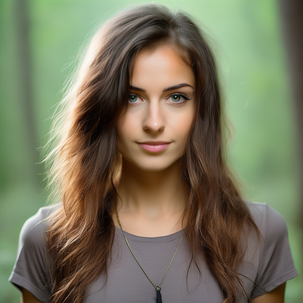 rebsonya,  close up portrait,  hot young woman in forest on Tensor.Art