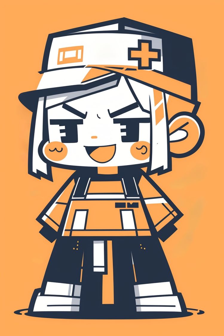 CUXIAN, solo, smile, white background, chibi, simple background, happy, blush stickers, orange clothes<lora:CUXIAN_20231102160946:1>