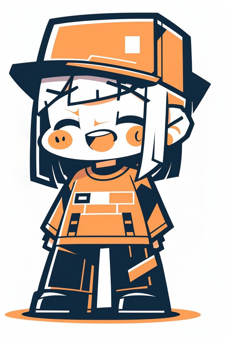 CUXIAN, solo, smile, white background, chibi, simple background, happy, blush stickers, orange clothes<lora:CUXIAN_20231102160946:1>