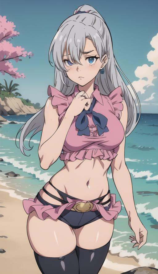 Silver hair,  blue eyes,  light skin on Tensor.Art