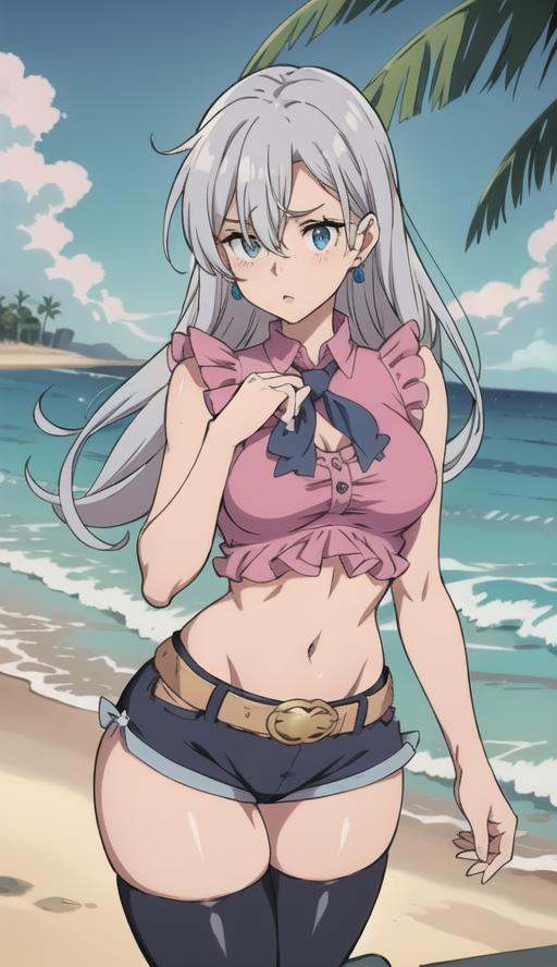 Silver hair,  blue eyes,  light skin on Tensor.Art