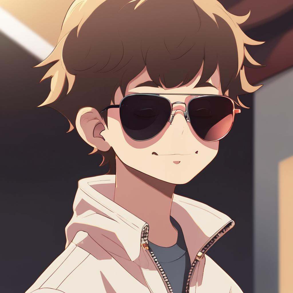 A boy wearing sunglasses,  ,  ExCRedmAF on Tensor.Art