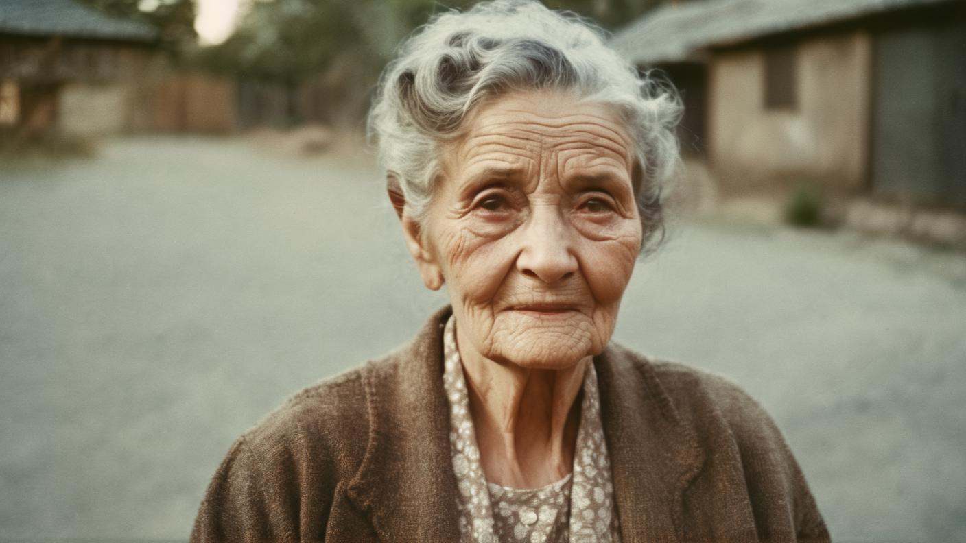 AnalogRedmAF,  Vintage Photograph,  Elderly Woman Portrait on Tensor.Art