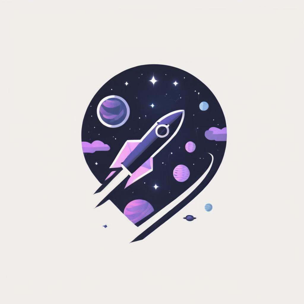 logo,  A logo for a space travel company,  launching rocket on Tensor.Art