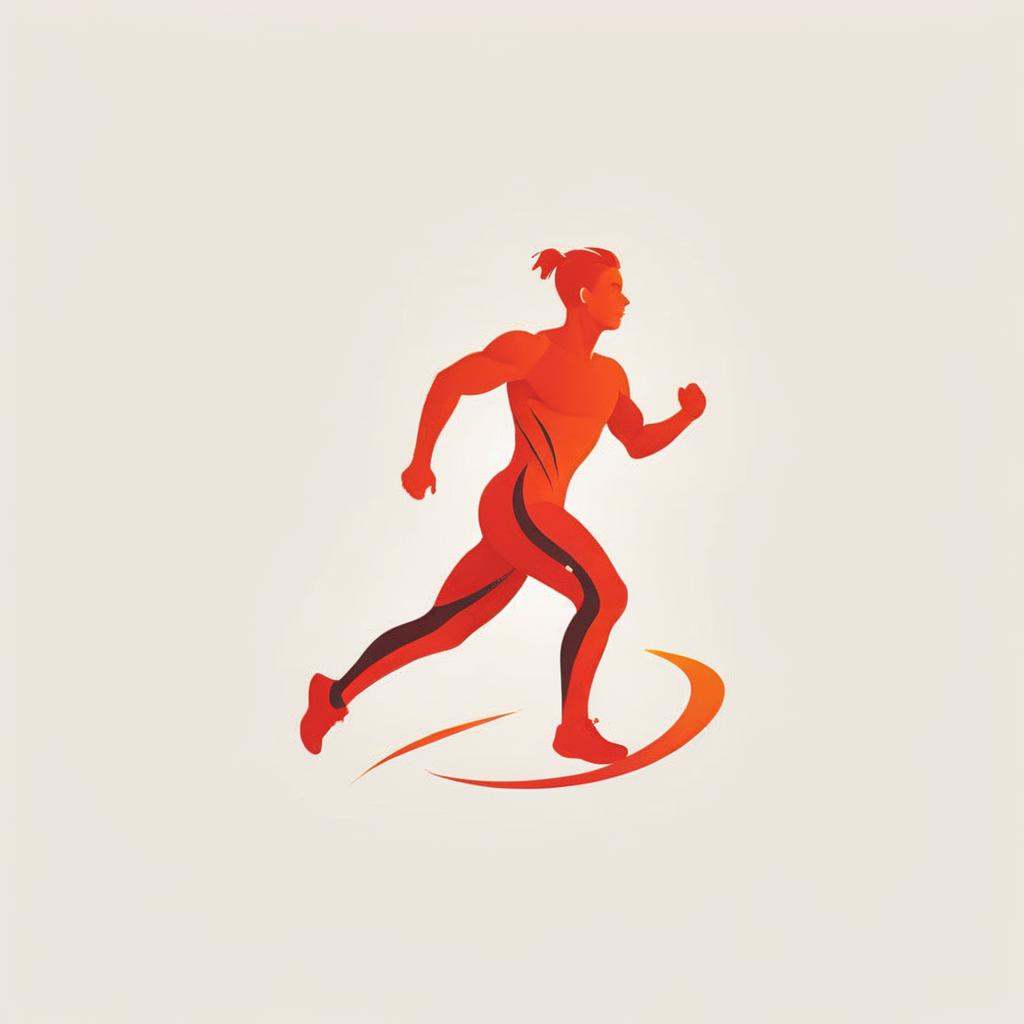 logo,  A logo for a fitness app,  dynamic running figure on Tensor.Art
