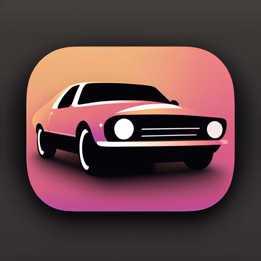 a car,  minimalist,  ios icon app on Tensor.Art