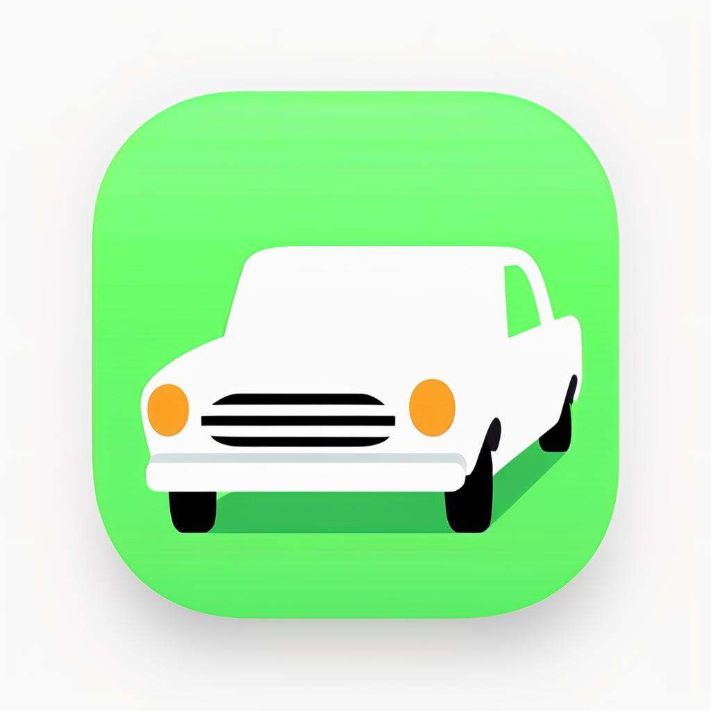 a car,  minimalist,  ios icon app on Tensor.Art