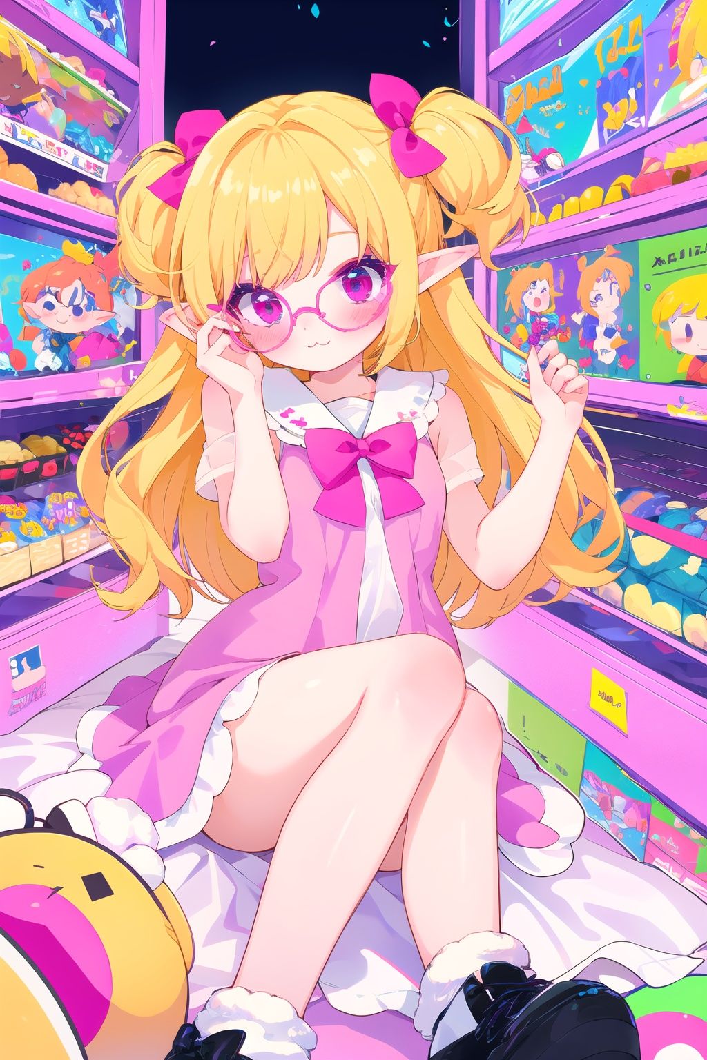 1 girl,  blond hair,  full bangs on Tensor.Art