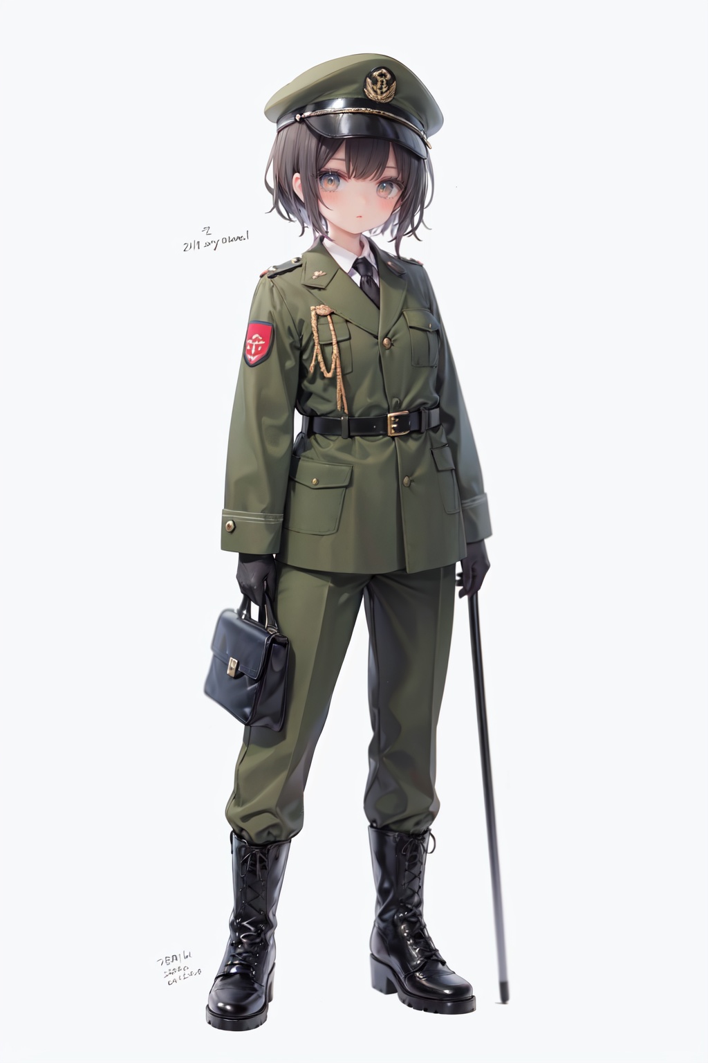 1girl,  solo,  military uniform on Tensor.Art