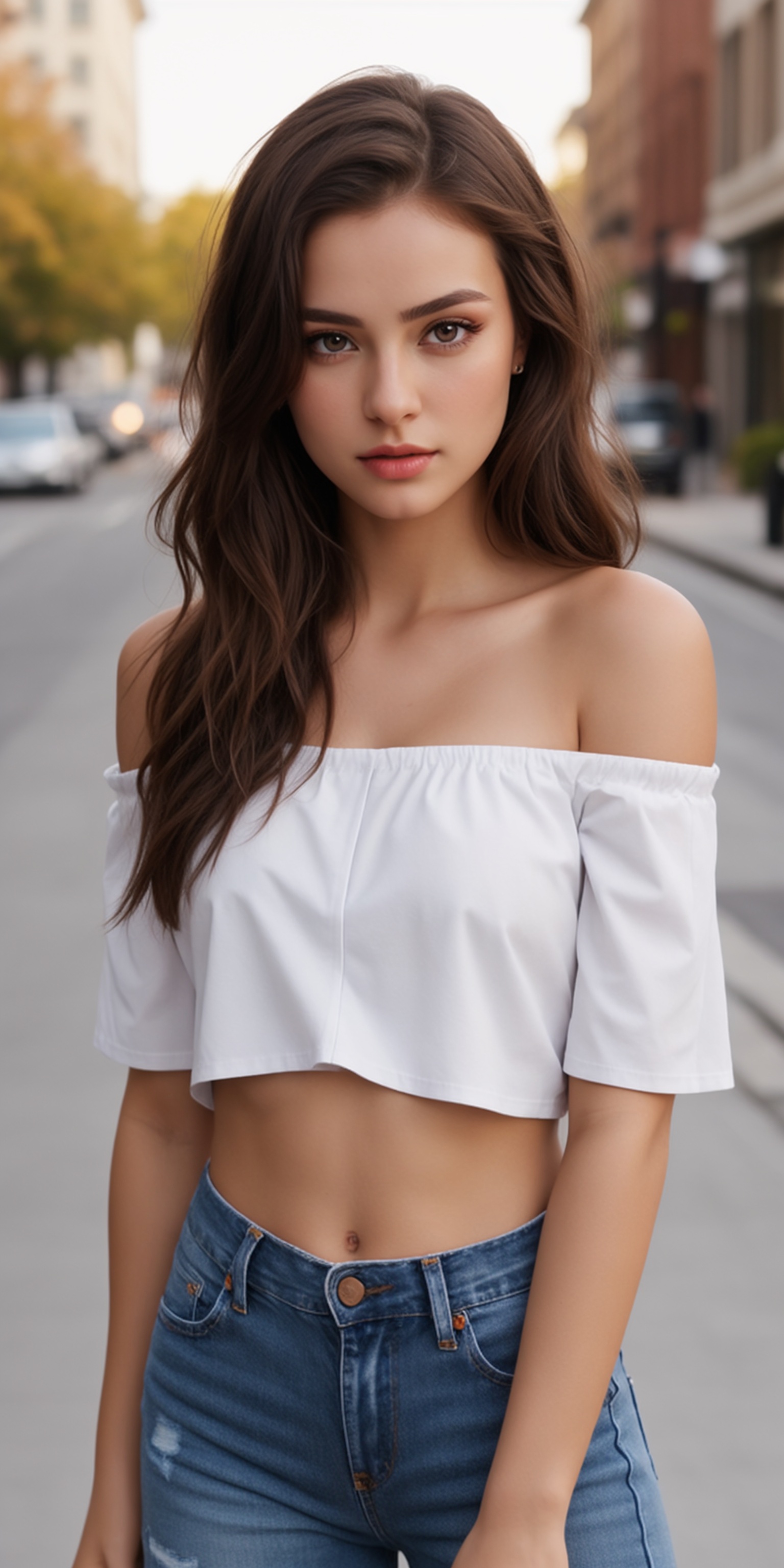 1Girl standing full frame body,  (cowboy shot),  whole shape nice girl on Tensor.Art