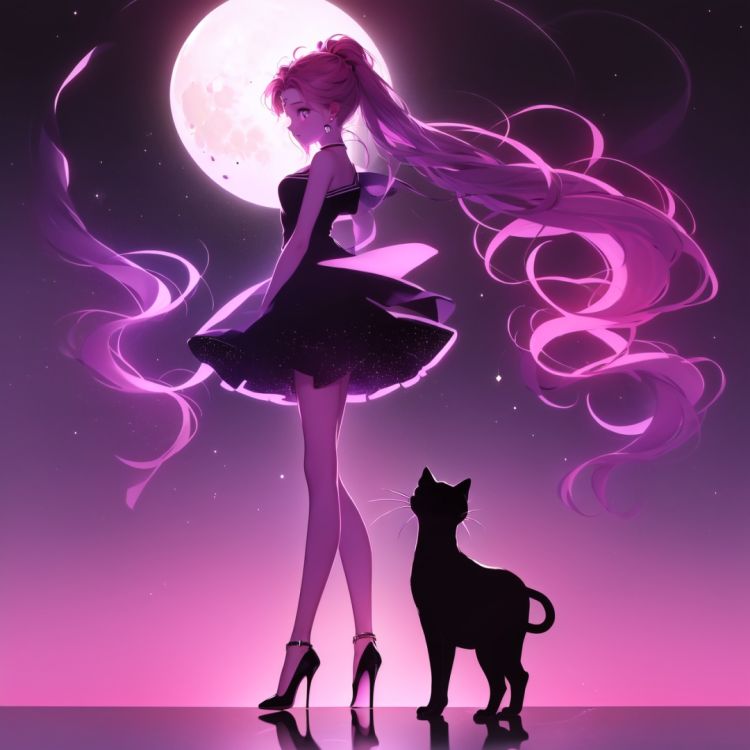 猫女望月-晕紫 by 小苏AIGC on Tensor.Art