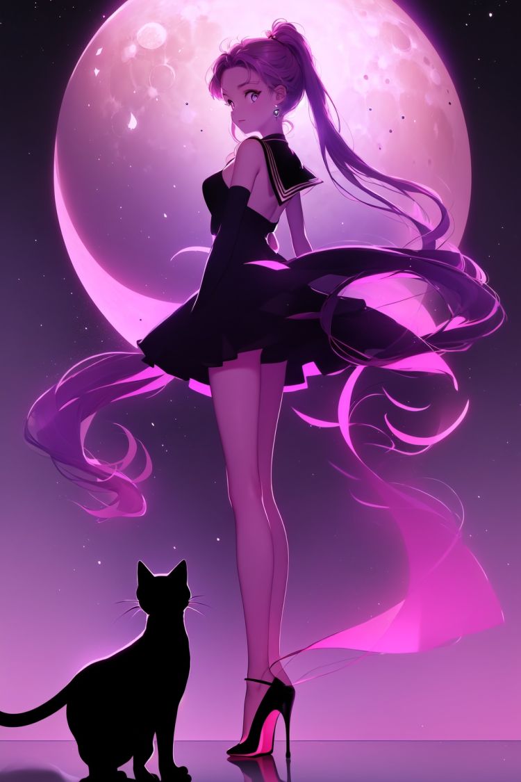 猫女望月-晕紫 by 小苏AIGC on Tensor.Art