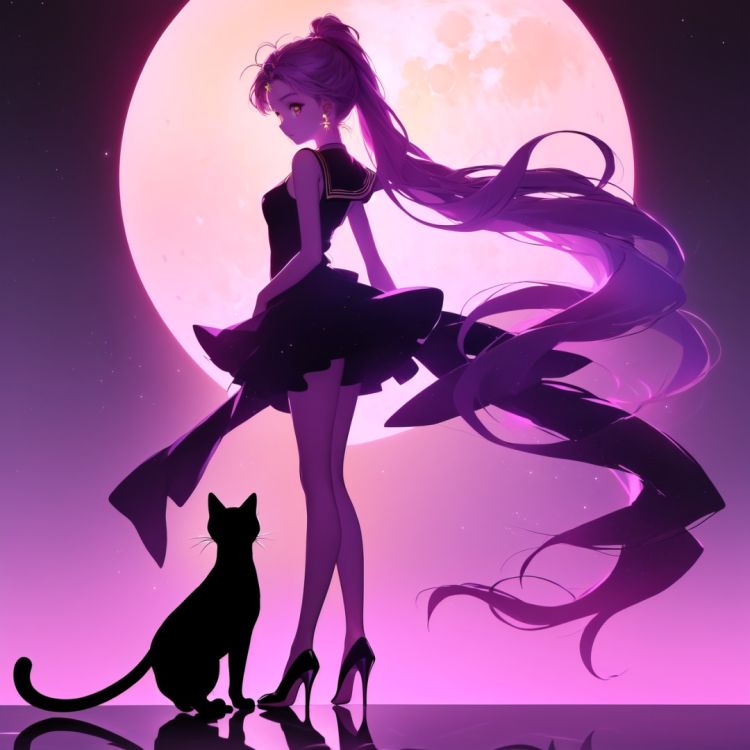 猫女望月-晕紫 by 小苏AIGC on Tensor.Art