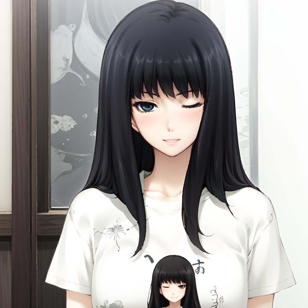Kuchiki Touko,  blue eyes,  black hair on Tensor.Art