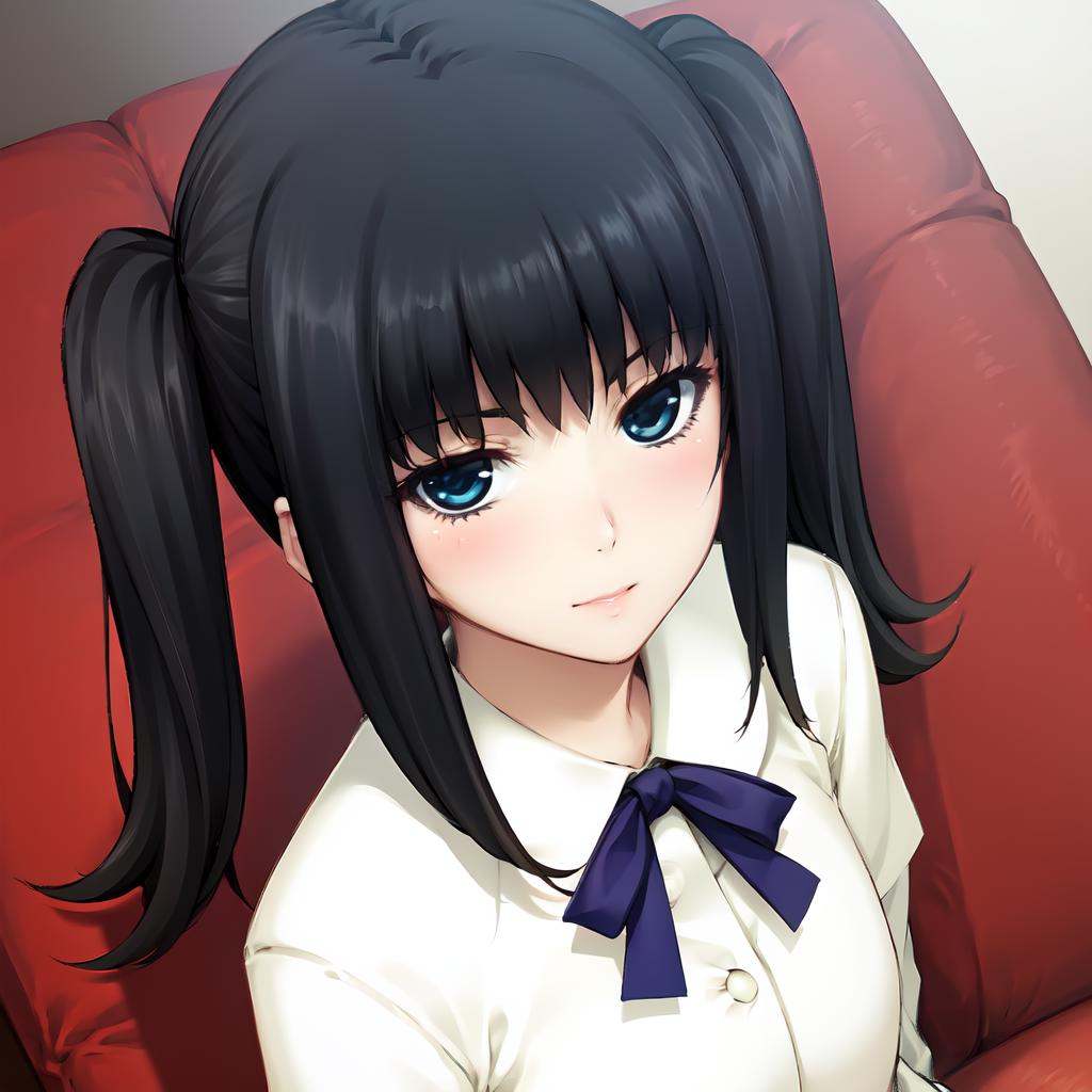 blue eyes,  black hair, on Tensor.Art