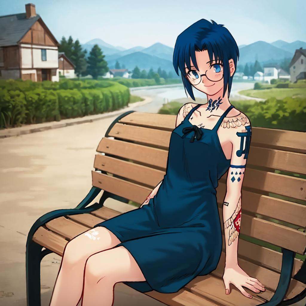 solo,  Ciel,  blue hair on Tensor.Art