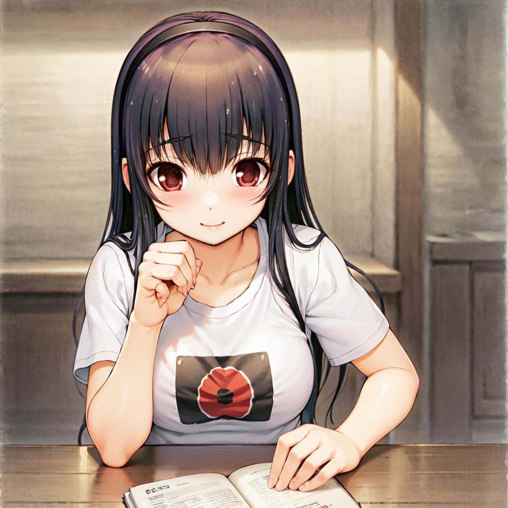 Miyuki,  red eyes,  black hair on Tensor.Art