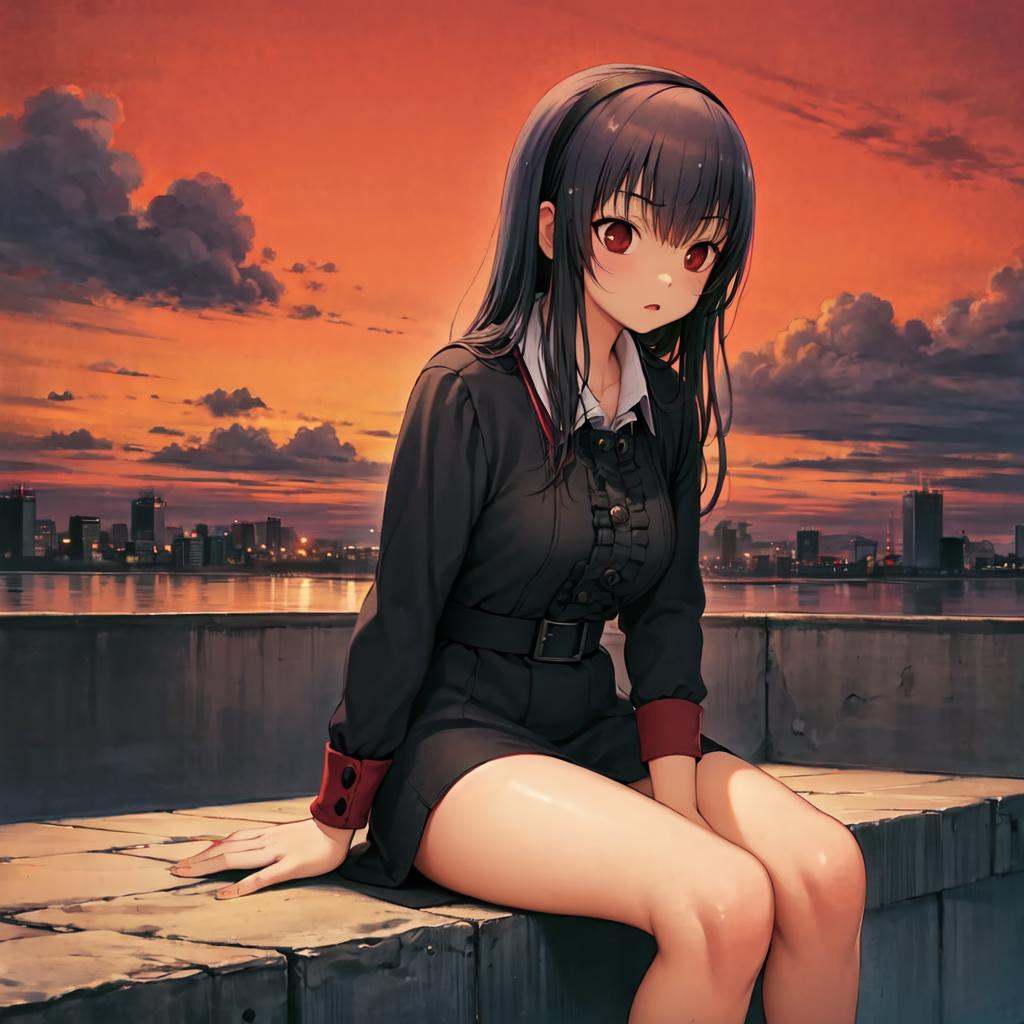 red theme,  Miyuki,  red eyes on Tensor.Art