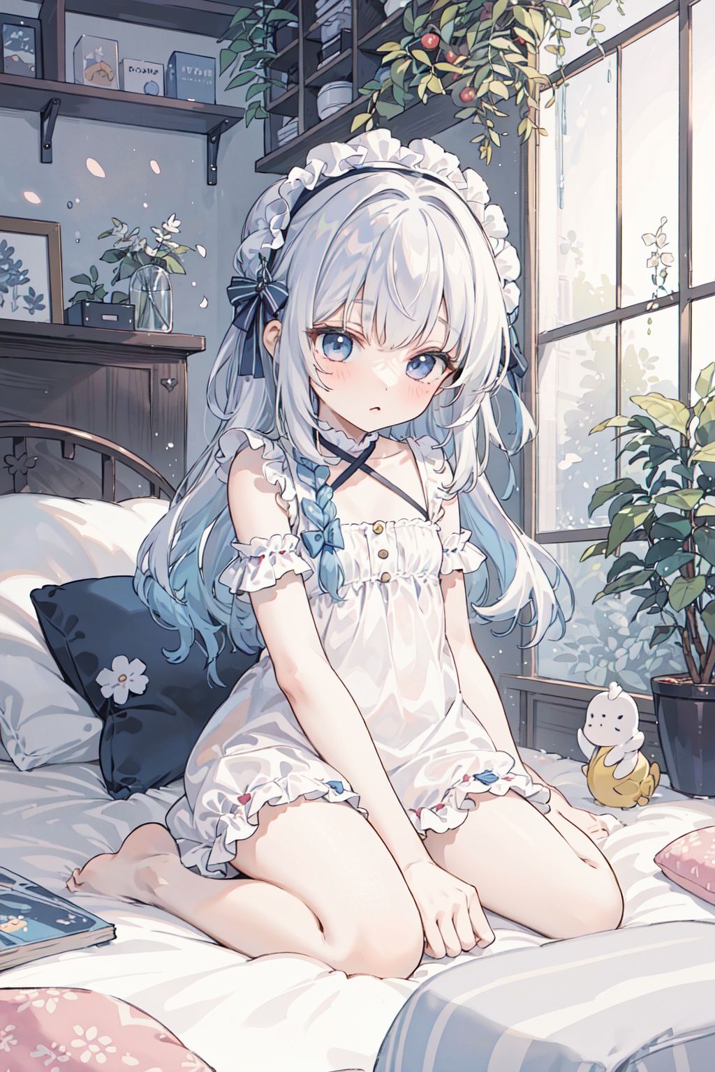 qzzhiyu,  full body:1.3)+/+/indoors+/+/+/+/(little girl)+/+/llustration+/+/disheveled hair+/+/+/+/+/+/(beautiful detailed...