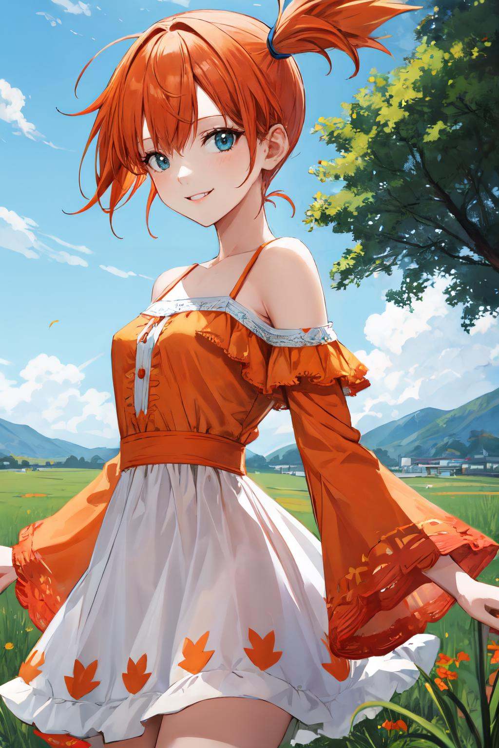 misty pokemon,  orange hair,  1girl on Tensor.Art