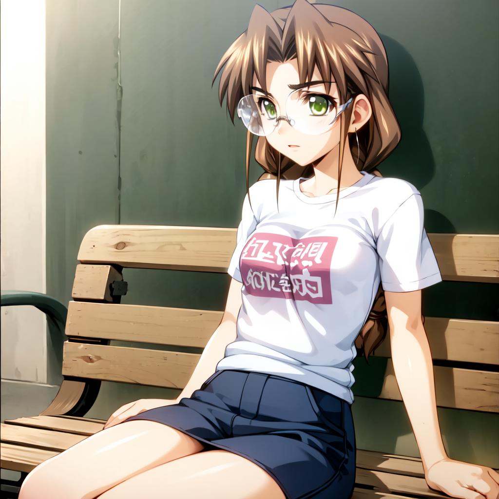 solo,  Sakaki Chizuru,  brown hair on Tensor.Art