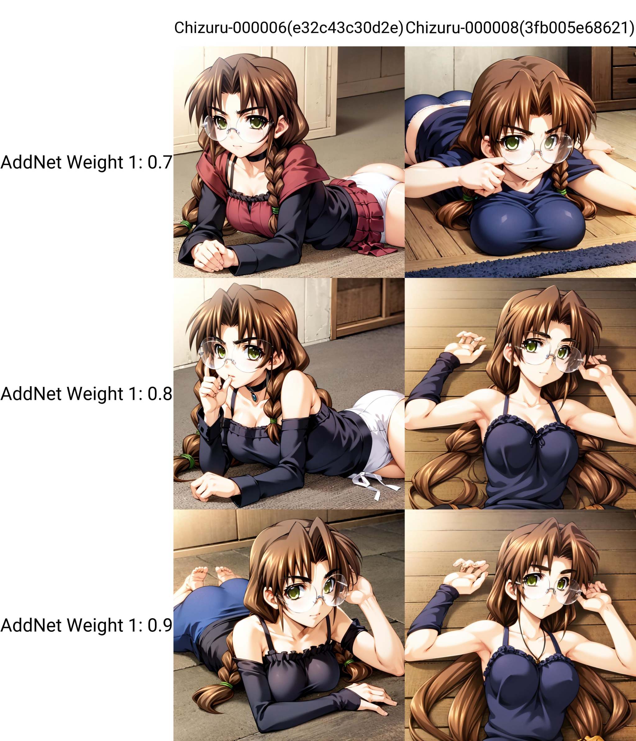 Sakaki Chizuru,  brown hair,  green eyes on Tensor.Art