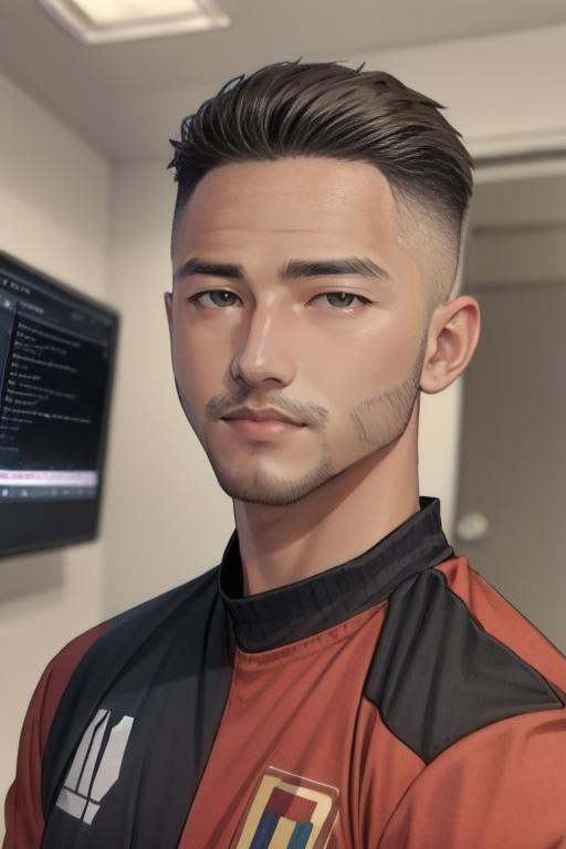 (((1man))),  muscular,  brown eyes on Tensor.Art
