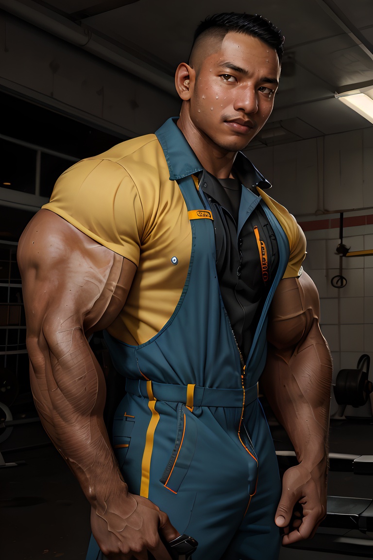 professional photo of the syahnk,  Ronnie Coleman,  In the style of (norman rockwell) on Tensor.Art
