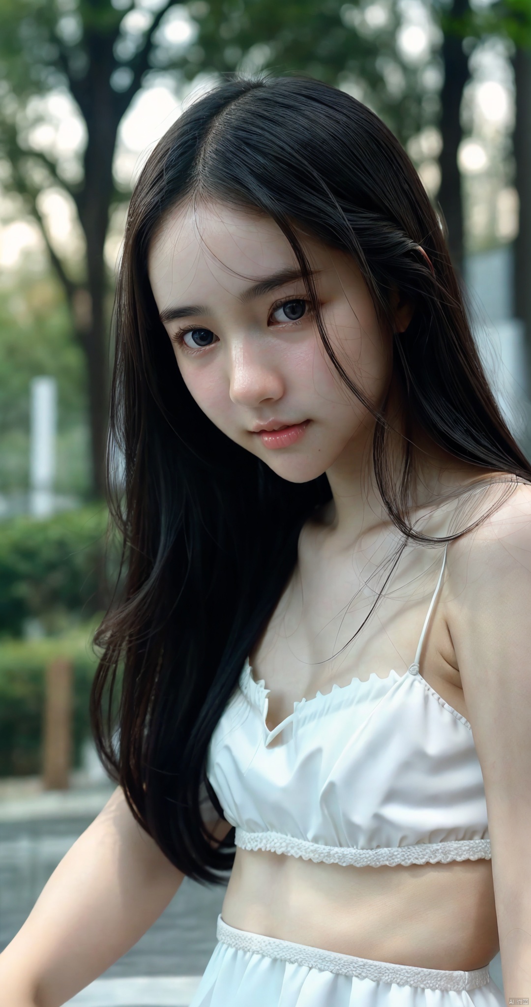 (long black hair),  outdoor,  ((fair white skin))、(close up) on Tensor.Art
