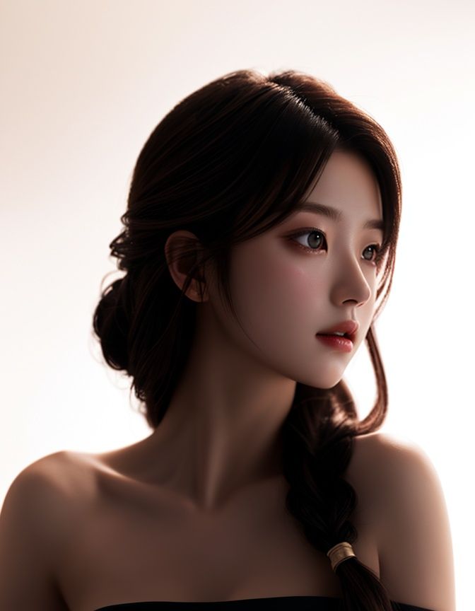  solo,((ultra-detailed)),extremely detailed cg 8k wallpaper,extremely delicate and beautiful,overexposure,highly detailed,cinematic lighting,cinematic highlight hair,(best quality),((masterpiece)),1girl,simple background,white background,upper_body,,444a,realistic