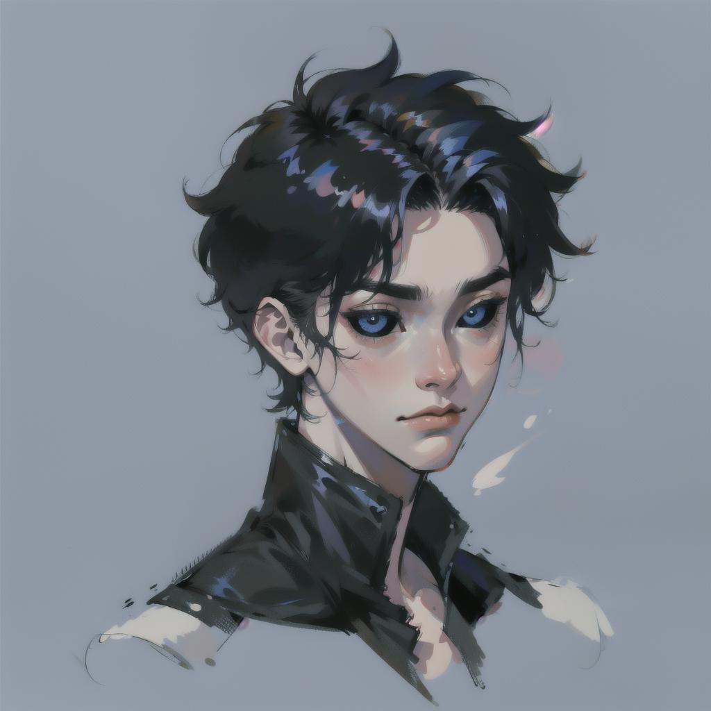 1boy,  solo,  (simple background) on Tensor.Art