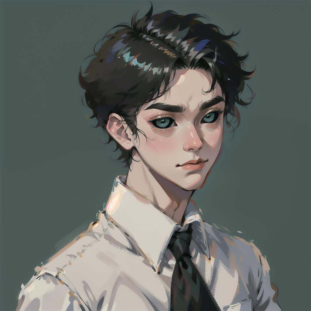 1boy,  solo,  (simple background) on Tensor.Art