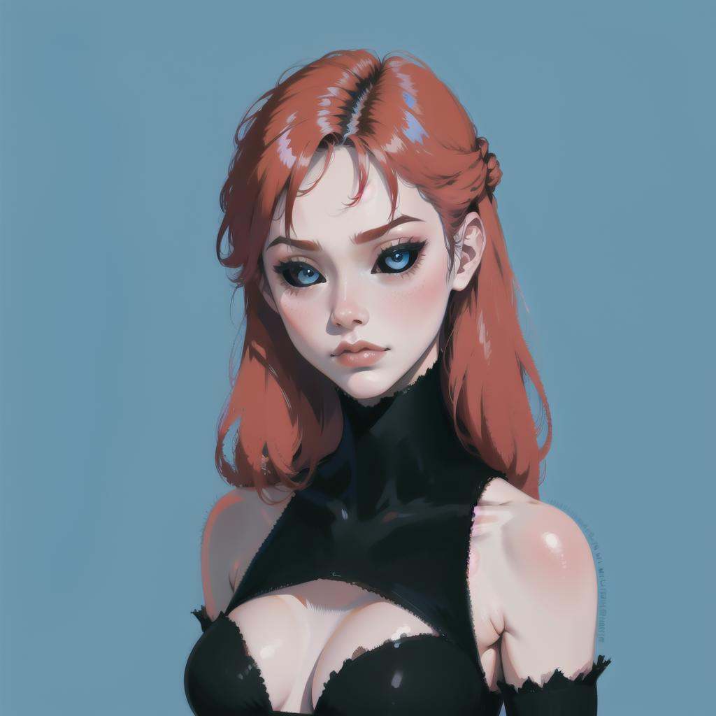 1girl,  solo,  (simple background) on Tensor.Art