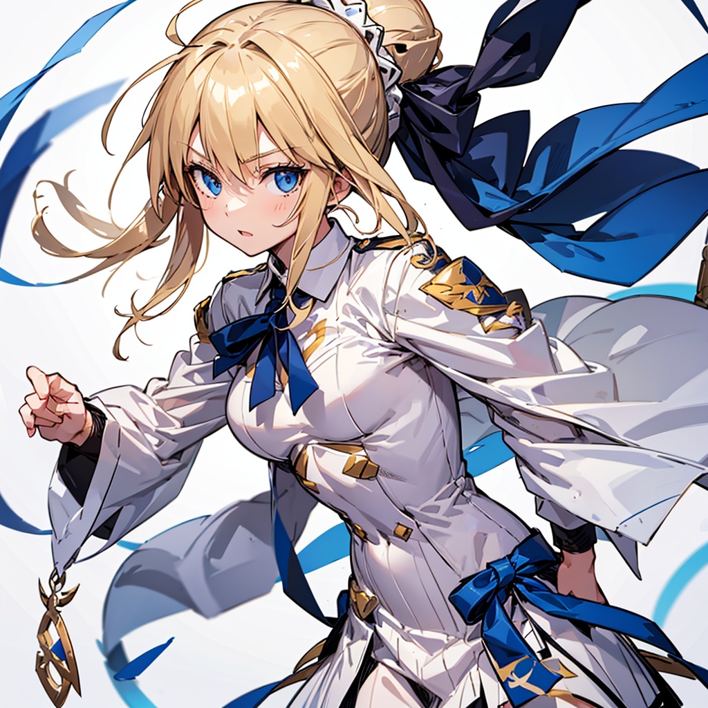 1girl,  white_background,  Artoria Pendragon \(Fate Series\) on Tensor.Art