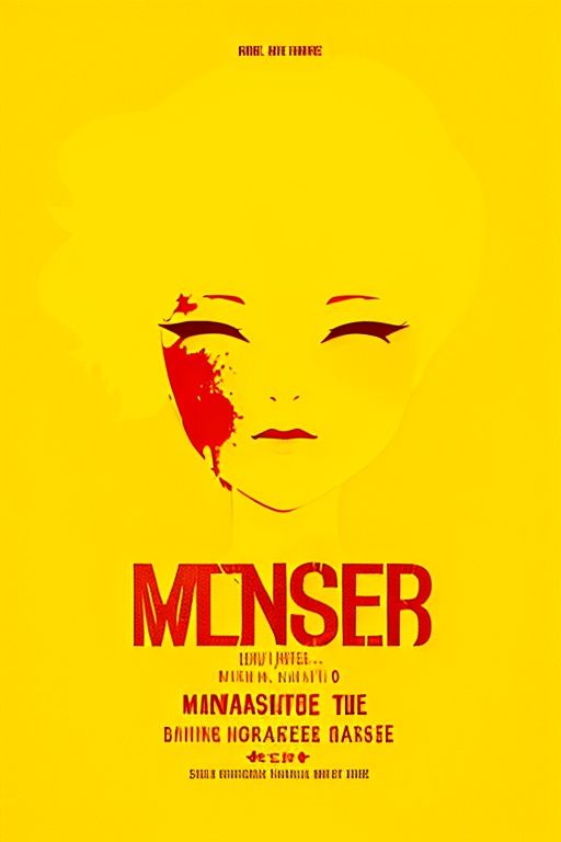 ((masterpiece)), best quality,MinimalistPoster, 1girl, face, yellow  theme, english text, blood drip, fan, 